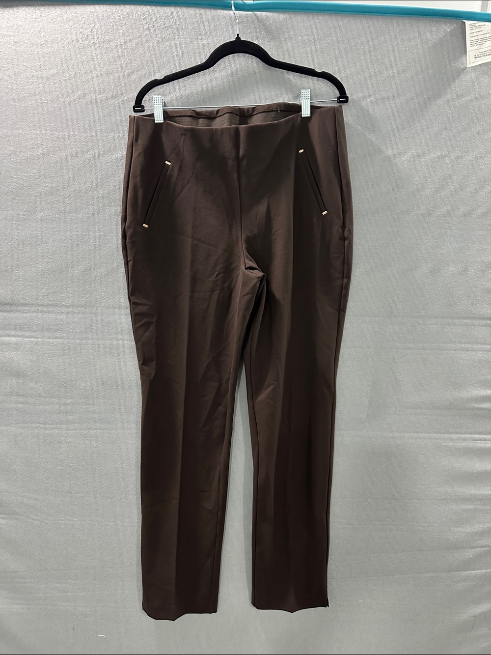 Chico's Brown Tailored Pull-On Pants (trousers pants)